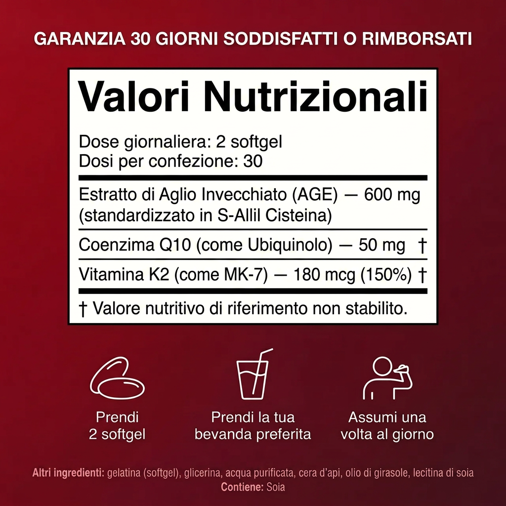 Elisia Aglio valori nutrizionali