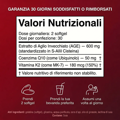 Elisia Aglio valori nutrizionali